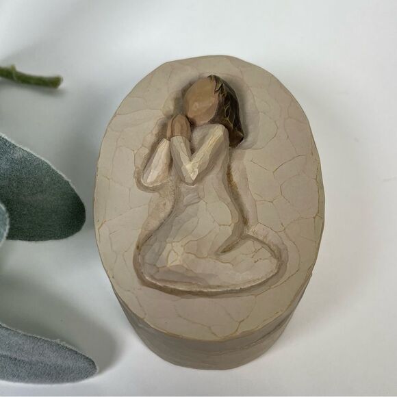 Vintage Willow Tree 'Angel of Prayer' Oval Keepsake Box (2003) Susan Lordi - Picture 1 of 13